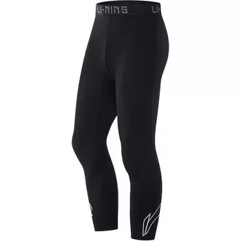 Li Ning Серия CBA Профессиональные баскетбольные Удобные Дышащие Облегающие Спортивные Брюки Три Четверти Мужские низ Черный AUQV011-2 L