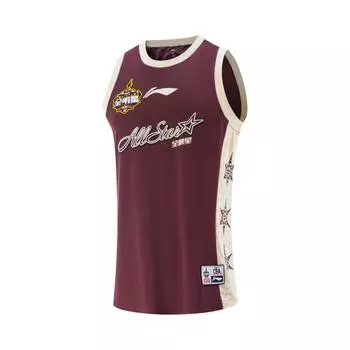 Li Ning Серия CBA Спортивная баскетбольная майка для фанатов Профессиональная баскетбольная майка Унисекс майка Бордовый AAYV213-1 L