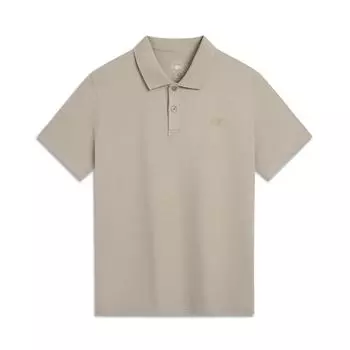 Li Ning Серия цветов Китая Удобная Повседневная Простая Однотонная Универсальная Влагоотводящая Футболка-поло с коротким рукавом Мужские Футболки-поло APLV083-2 L