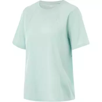 Li Ning Серия Фитнес Однотонная Футболка с Круглым Вырезом Удобная Дышащая Универсальная Повседневная Футболка с Коротким Рукавом Женская Футболка Перо-Зеленый ATSU528-3 S