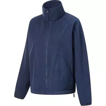 Li Ning Серия Фитнес Однотонная Толстовка на молнии со стойкой воротником Удобная Дышащая Свободного кроя Женская толстовка Темно-темно-синий AWDU362-3 M