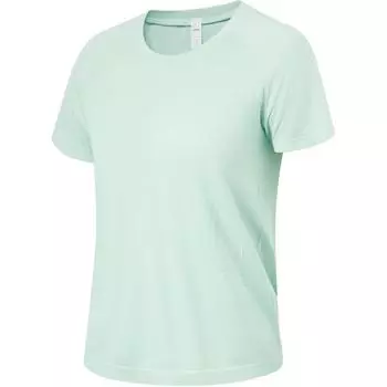 Li-Ning Серия Фитнес Однотонная Влагоотводящая Футболка с Круглым Вырезом и Коротким Рукавом Женские топы Ледяной-Зеленый ATSU472-2 XXL