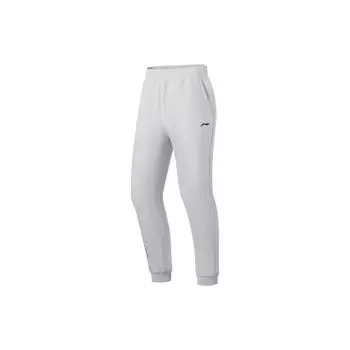 Li Ning Серия Фитнес Однотонные Джоггеры с Логотипом Мужские Брюки Низ Монетный Серый AKLT539-2 XXL