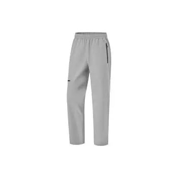 Li Ning Серия Фитнес Однотонные Повседневные Эластичная талия Прямые вязаные спортивные штаны Мужские брюки Акулий серый AYKU595-3 S