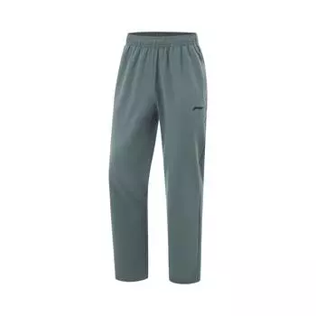 Li Ning Серия Фитнес Однотонные Повседневные Простые Вязаные Спортивные Брюки на Шнуровке Мужские Брюки Штормовой Серый AYKV141-4 XL