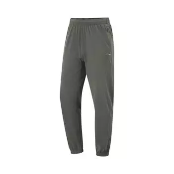 Li Ning Серия Фитнес Однотонные Удобные Брюки из Ледяного Шелка Быстросохнущие Прохладные Дышащие Универсальные Зауженные Вязаные Спортивные Брюки Мужские брюки AKYV177-5 S
