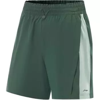 Li-Ning Серия Фитнес Однотонные Универсальные Простые Удобные Спортивные Шорты Женские шорты Зеленый Горный Вид Зеленый Овечий Жир AKSV128-4 XS