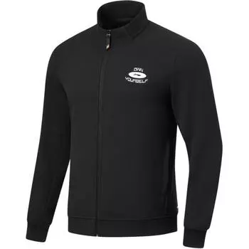Li Ning Серия Фитнес Простой флисовый свитшот с воротником-стойкой Мужской свитшот Черный AWDT795-3 XL