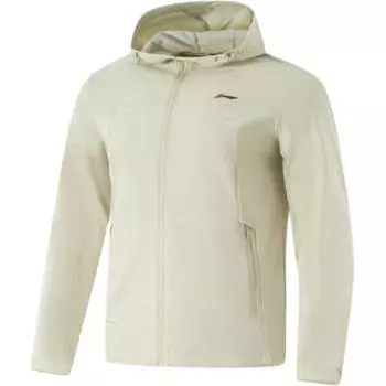 Li Ning Серия Фитнес Спортивный Повседневный Минималистичный Однотонный Ветровка Мужская Верхняя одежда Керамический Секретный Цвет AFDU905-6 L