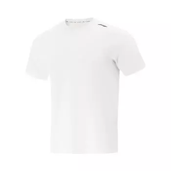 Li-Ning Серия Фитнес Спортивный Повседневный Простой Однотонный Футболка с Круглым Вырезом и Коротким Рукавом Мужские Топы Белый ATSV395-6 L