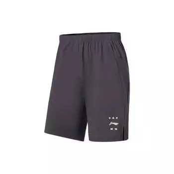 Li Ning Серия Fitness Ice Sense Вязаные спортивные однотонные шорты Мужские шорты Земляной серый AKYS023-4 S
