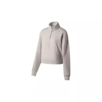Li-Ning Серия Fitness, однотонная толстовка с капюшоном на молнии с длинным рукавом, женские толстовки с капюшоном, цвет Moonlight-Gray AWDT130-4 XL