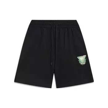 Li-Ning, серия китайской культуры, прямые шорты с графическим принтом, женские плавки, черные, AKST416-3 L