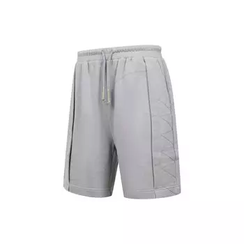Li Ning Серия Кунг-фу Джеки Чана Xiantian Yiqi SS23 Однотонные спортивные шорты прямого кроя Мужские шорты Серый AKST031-1 L