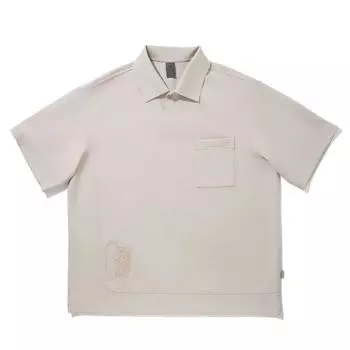 Li Ning Серия Кунг-фу Принт Мягкая Удобная Свободного Кроя Футболка-поло с Коротким Рукавом Мужская Футболка-поло APLV529-1 S