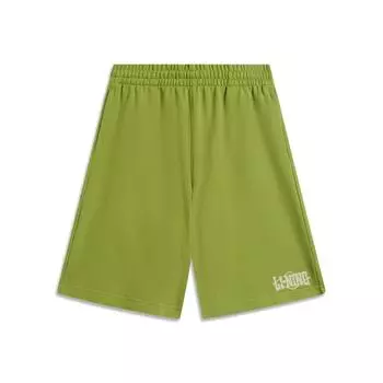 Li Ning Серия Lifestyle Спорт Минималистичные Однотонные Шорты Эластичные Повседневные Мужские Шорты Травянисто-зеленый AKSV283-3 S