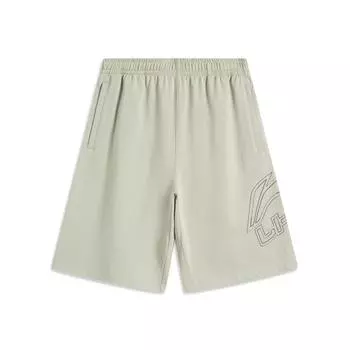 Li Ning Серия Lifestyle Спорт Минималистичный Однотонный Эластичный Надпись Повседневные Шорты Мужские шорты Лайм AKSV529-2 S