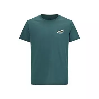 Li Ning Серия Настольный теннис Логотип Принт Дышащая Влагоотводящая Повседневная Спортивная Футболка с Коротким Рукавом Унисекс Топы Чернильно-зеленый ATSV607-3 S