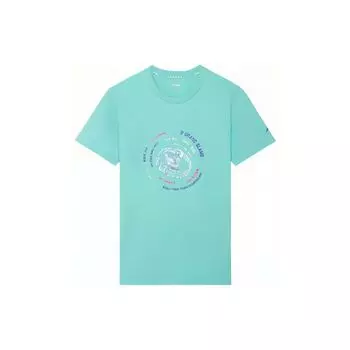 Li Ning Серия Настольный теннис Однотонная футболка с круглым вырезом и коротким рукавом Мужские топы Светло-нефритово-зеленый AHSS535-3 L