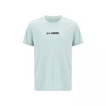 Li Ning Серия Настольный теннис Принт логотипа Повседневная Свободная Однотонная Футболка с коротким рукавом Унисекс Топы Мятно-зеленый ATSV609-3 S