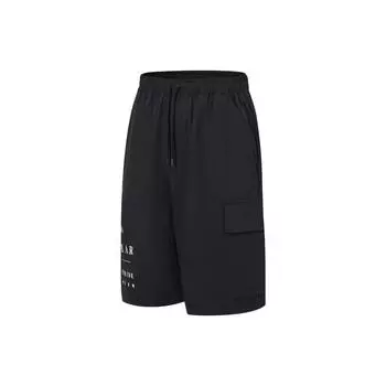 Li Ning Серия Скейтбординг Принт Буквы Средняя Посадка Прямые Повседневные Шорты Мужские шорты Черный AKST693-1 S