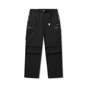 Li Ning Серия Скейтбординг Прямые Свободные Спортивные Повседневные Брюки Мужские низ Черный AYKU803-3 M