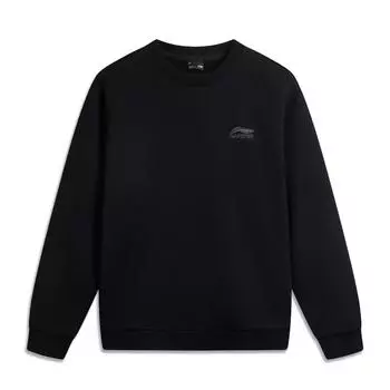 Li Ning Серия спортивного образа жизни Удобный Простой Повседневный Однотонный Универсальный Пуловер с круглым вырезом Свободный Свитшот Унисекс свитшот AWDVJ43-3 S