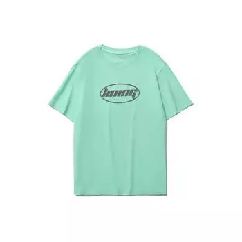 Li Ning Серия спортивной моды Повседневная футболка с круглым вырезом и коротким рукавом Унисекс Футболки Капустно-зеленый AHSQ412-12 XXL