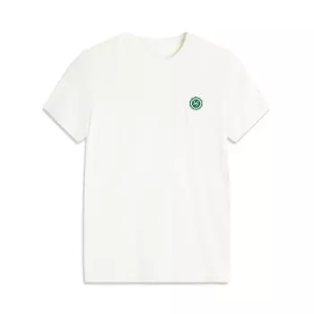 Li Ning Серия Спортивный Стиль Однотонная Дышащая Универсальная Футболка с Коротким Рукавом Женские Топы Молочно-Белый AHSV184-1 S