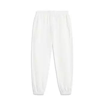 Li Ning Серия Спортивный Стиль Однотонные Дышащие Универсальные Джоггеры Вязаные Спортивные Штаны Женские низы Молочно-белый AKLV202-1 XS
