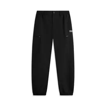 Li Ning Серия Спортивный Стиль Однотонные Дышащие Универсальные Брюки-Джоггеры Мужские Брюки Черный AYKV753-1 S