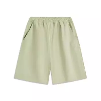 Li Ning Серия Спортивный Стиль Однотонные Шорты Спортивные Дышащие Прямого Кроя Со Средней Посадкой Мужские шорты Листовой Зеленый AKSV169-3 M
