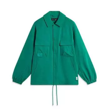 Li Ning Серия Спортивный Стиль Однотонный Однобортный Воротник Удобный Дышащий Универсальный Свободный Жакет Мужской Жакет Каменно-Зеленый AFDU999-3 M