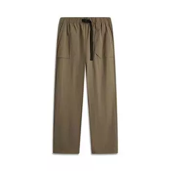 Li Ning Серия Спортивный Стиль Водоотталкивающие Однотонные Свободные Удобные Широкие Прямого Покроя Со средней Посадкой Зимние Повседневные Брюки Мужские брюки AYKUA15-3 M