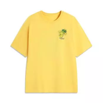 Li Ning Серия Спортивный Стиль Жизни Повседневная Простая Удобная Универсальная Свободная Футболка с Коротким Рукавом из Ледяного Шелка с Охлаждающим Эффектом Унисекс Футболка AHSV363-5 S