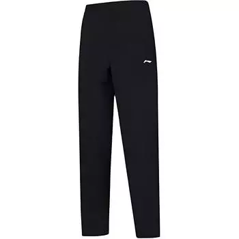 Li Ning Серия Спортивный Стиль Жизни Повседневные Простые Однотонные Прямые Брюки Спортивные Трикотажные Брюки на Шнуровке Женские брюки Черный AEKU002-1 XS