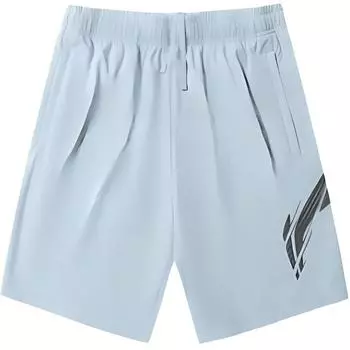 Li Ning Серия Спортивный Стиль Жизни Свободный Крой Однотонные Уличные Удобные Универсальные Модные Повседневные Шорты Мужские шорты Небесно-голубой YKSV151-2 S