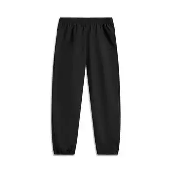 Li Ning Серия Спортивный Тренд Повседневные Простые Однотонные Зауженные Трикотажные Джоггеры Женский низ Черный AYKV174-1 S