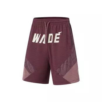 Li Ning Серия Wade Буквенная вставка Средняя посадка Кулиска Прямые спортивные шорты Мужские шорты Малиновый фиолетовый AAPU063-4 XXL