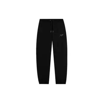 Li-Ning Серия Wade, повседневные спортивные длинные вязаные брюки с однотонным принтом и манжетами, мужские брюки черного цвета AKLSC23-1 XXL