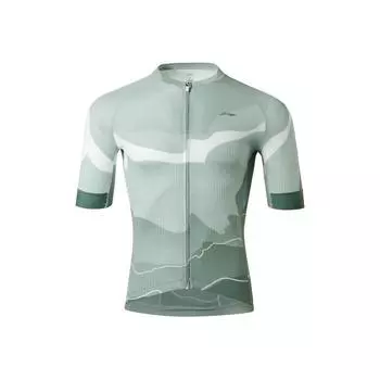 Li Ning Серия Zhong Luan Высокоэластичная Дышащая Удобная Джерси для Профессионального Велоспорта с Коротким Рукавом Мужская джерси Зеленая LCUY237-1 M