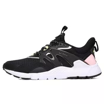 Li-Ning Сетчатые нескользящие дышащие низкие кроссовки для бега женские кроссовки черные AGLQ064-4 35
