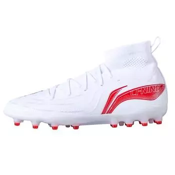 Li Ning Shadow 3 модные удобные искусственные дышащие футбольные бутсы мужские футбольные бутсы белые красные YSFU035-7 40