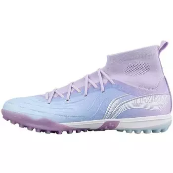 Li Ning Shadow 3 Удобный Модный TF (Резиновые шипы) Футбольные бутсы с искусственным покрытием, амортизирующие, нескользящие, мужские, синие, фиолетовые, YSTU049-4 41