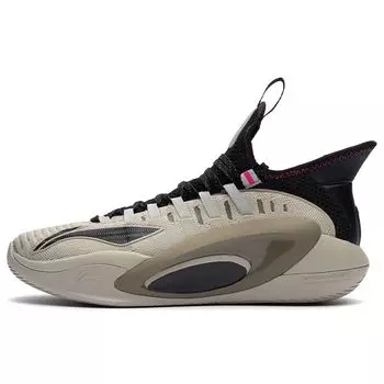 Li Ning Shadow Ткань Синтетическая кожа ТПУ Амортизация Нескользящая Износостойкая Поддержка Низкий Верх Баскетбольные Кроссовки Мужские Кроссовки Серый Черный ABAR127-4 43