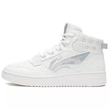 Li Ning Shan Yuan высокие скейт-кеды мужские кроссовки облачно-белые AGCS241-3 40