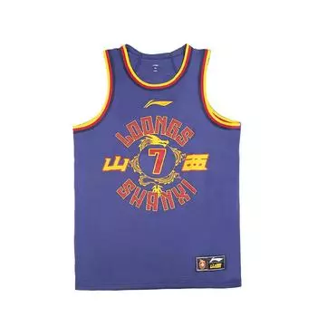 Li Ning Shanxi Team City Edition оригинальная шуайская 7-ми номерная быстросохнущая дышащая удобная модная баскетбольная майка мужская майка темно-синего цвета AAYTA35-1 XL