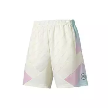 Li-Ning Шорты для баскетбола Wade Series с градиентным принтом, мужские шорты, цвет Off-White AAPS007-7 XXL