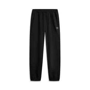 Li-Ning Simple Casual Comfortable Breathable Versatile Tapered Knit Sports Pants Men bottoms Black AKLV255-5 S