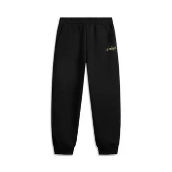 Li Ning Simple Cny Zodiac годовые длинные брюки с вышивкой женские низ черный AKLV106-1 XS